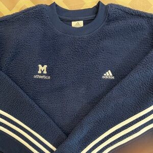 Vintage Adidas M ATHLETICS Fleece/Suede Pullover MEDIUM